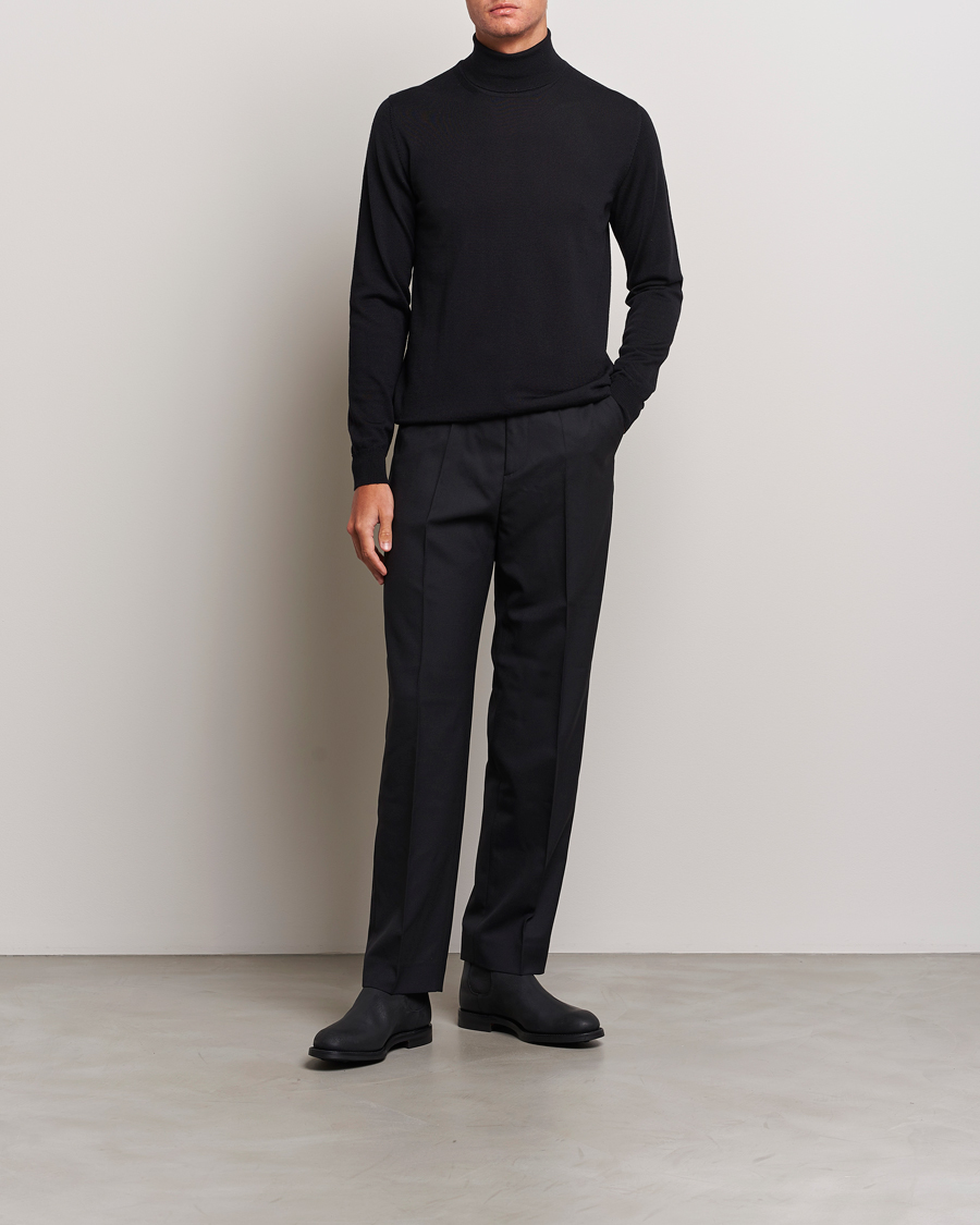 Herr | Tröjor | J.Lindeberg | Lyd True Merino Polo Black