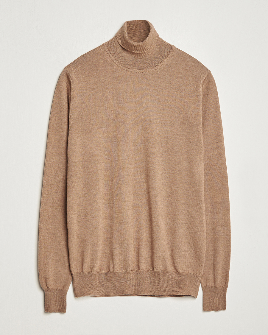 Herr | Tröjor | J.Lindeberg | Lyd True Merino Polo Chipmunk Melange