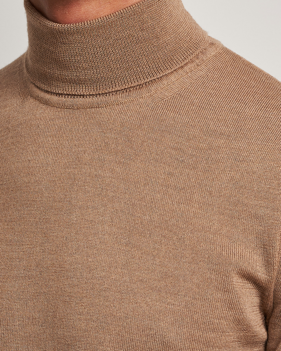 Herr | Tröjor | J.Lindeberg | Lyd True Merino Polo Chipmunk Melange