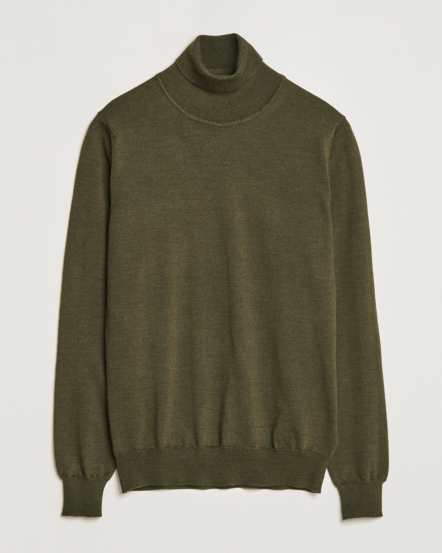 Herr | Tröjor | J.Lindeberg | Lyd True Merino Polo Forest Green
