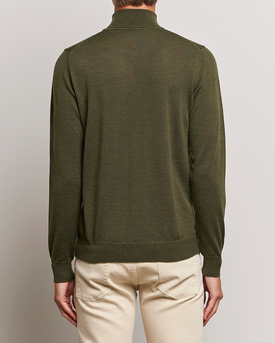 Herr | Tröjor | J.Lindeberg | Lyd True Merino Polo Forest Green
