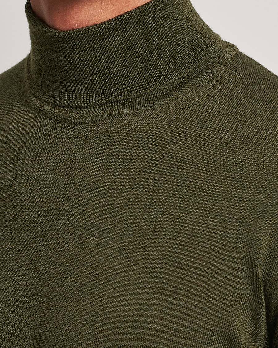 Herr | Tröjor | J.Lindeberg | Lyd True Merino Polo Forest Green