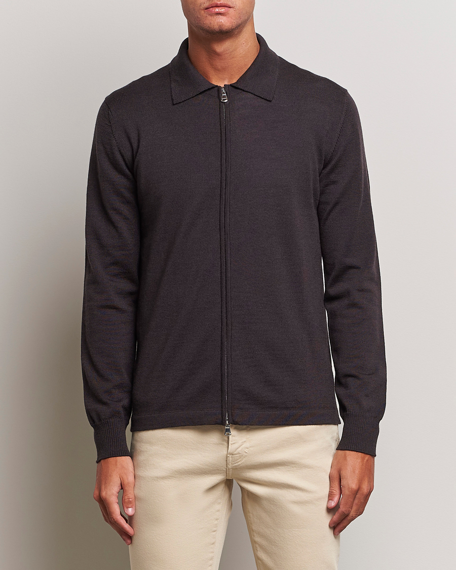 Herr | Rea kläder | J.Lindeberg | Nyle True Merino Zip Cardigan Delicioso