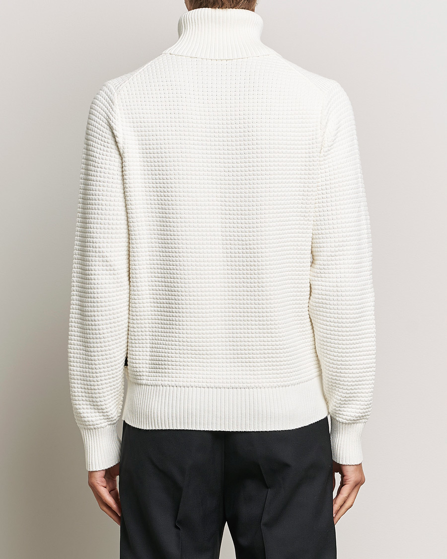 Herr | Tröjor | J.Lindeberg | Olivero Cotton Turtle Sweater Cloud White