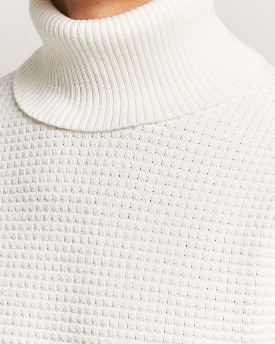 Herr | Tröjor | J.Lindeberg | Olivero Cotton Turtle Sweater Cloud White