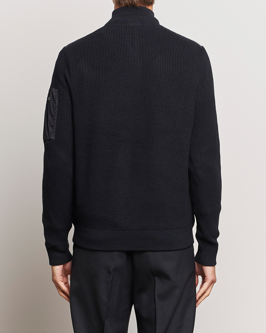Herr | Tröjor | J.Lindeberg | Beck Knitted Hybrid Jacket Black