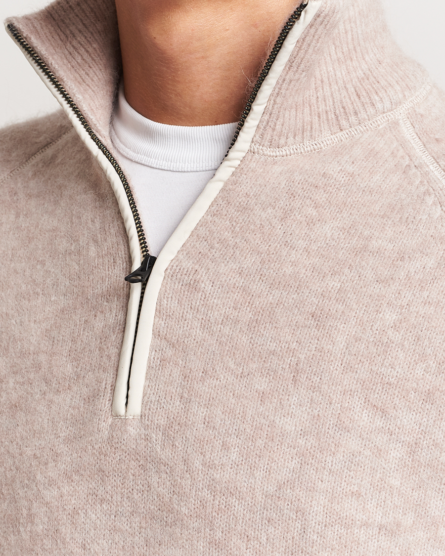 Herr | Tröjor | J.Lindeberg | Wilton Half Zip Sweater Oyster Grey