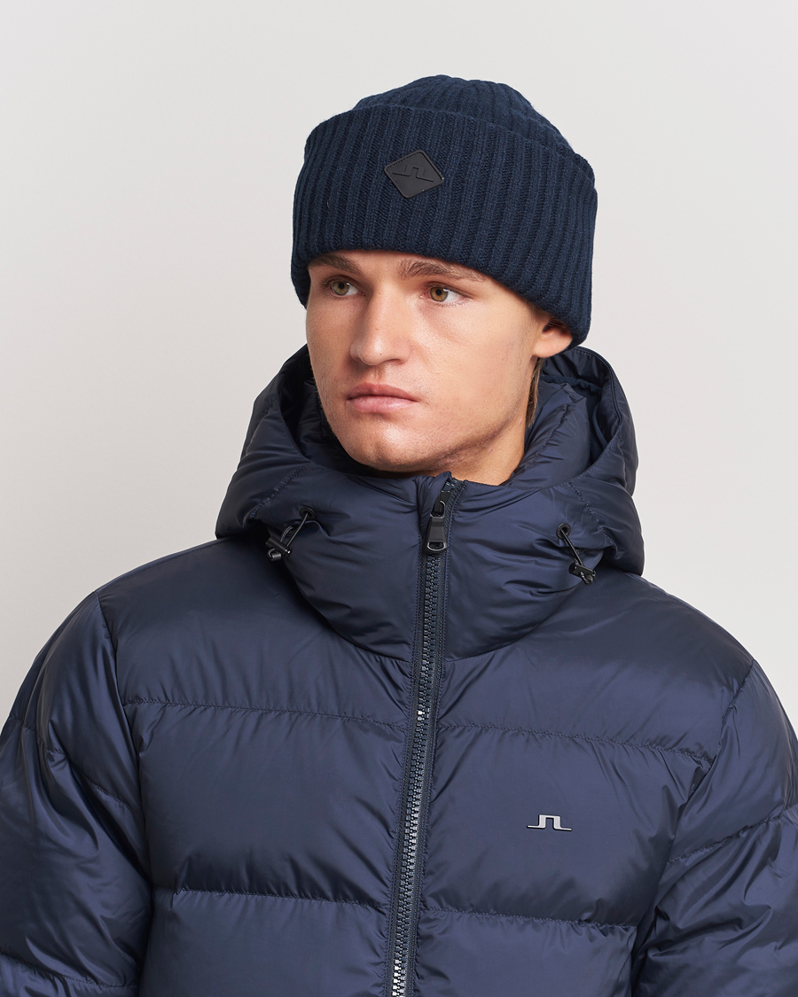 Herr | J.Lindeberg Jive Wool Beanie Navy | J.Lindeberg | Jive Wool Beanie Navy