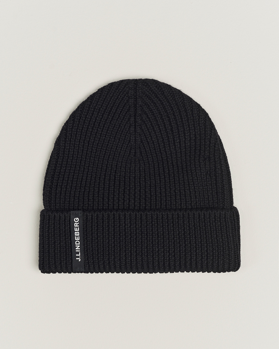 Herr | J.Lindeberg Juan Merino Beanie Black | J.Lindeberg | Juan Merino Beanie Black