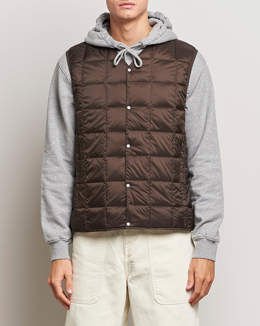 Herr | Jackor | TAION | V-Neck Lightweight Down Vest Dark Choco