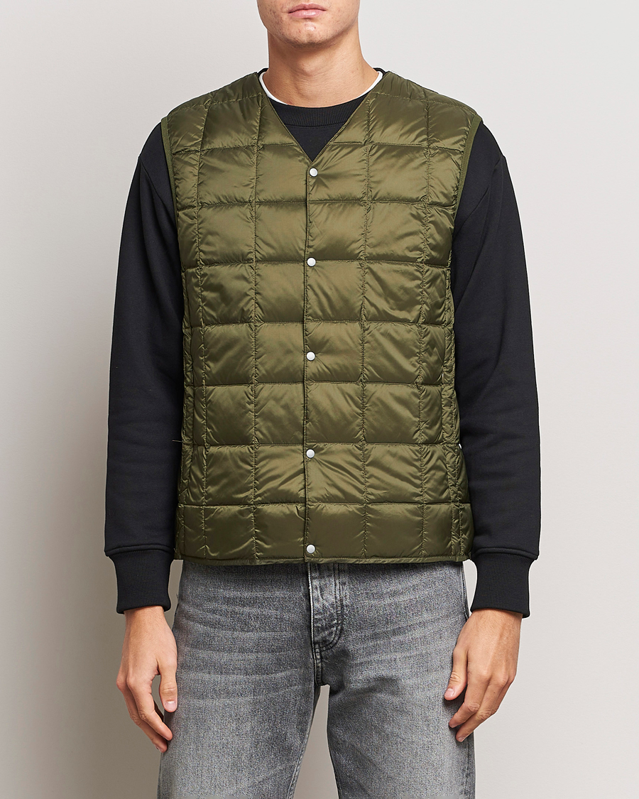 Herr | Jackor | TAION | V-Neck Lightweight Down Vest Dark Olive