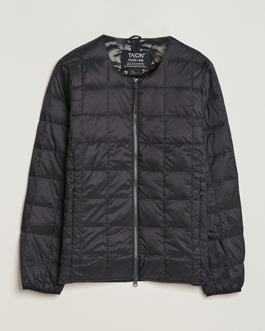 Herr | Jackor | TAION | Crew Neck W-Zip Down Jacket Black