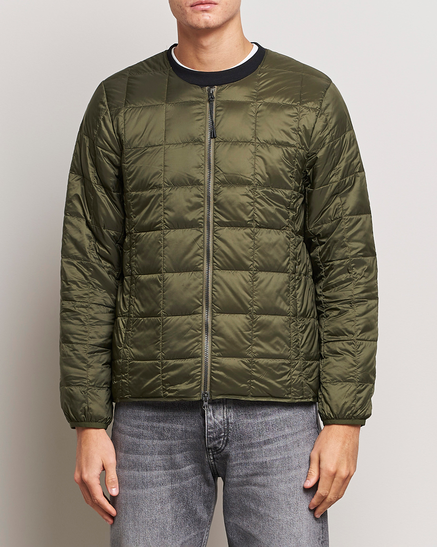 Herr | Jackor | TAION | Crew Neck W-Zip Down Jacket Dark Olive