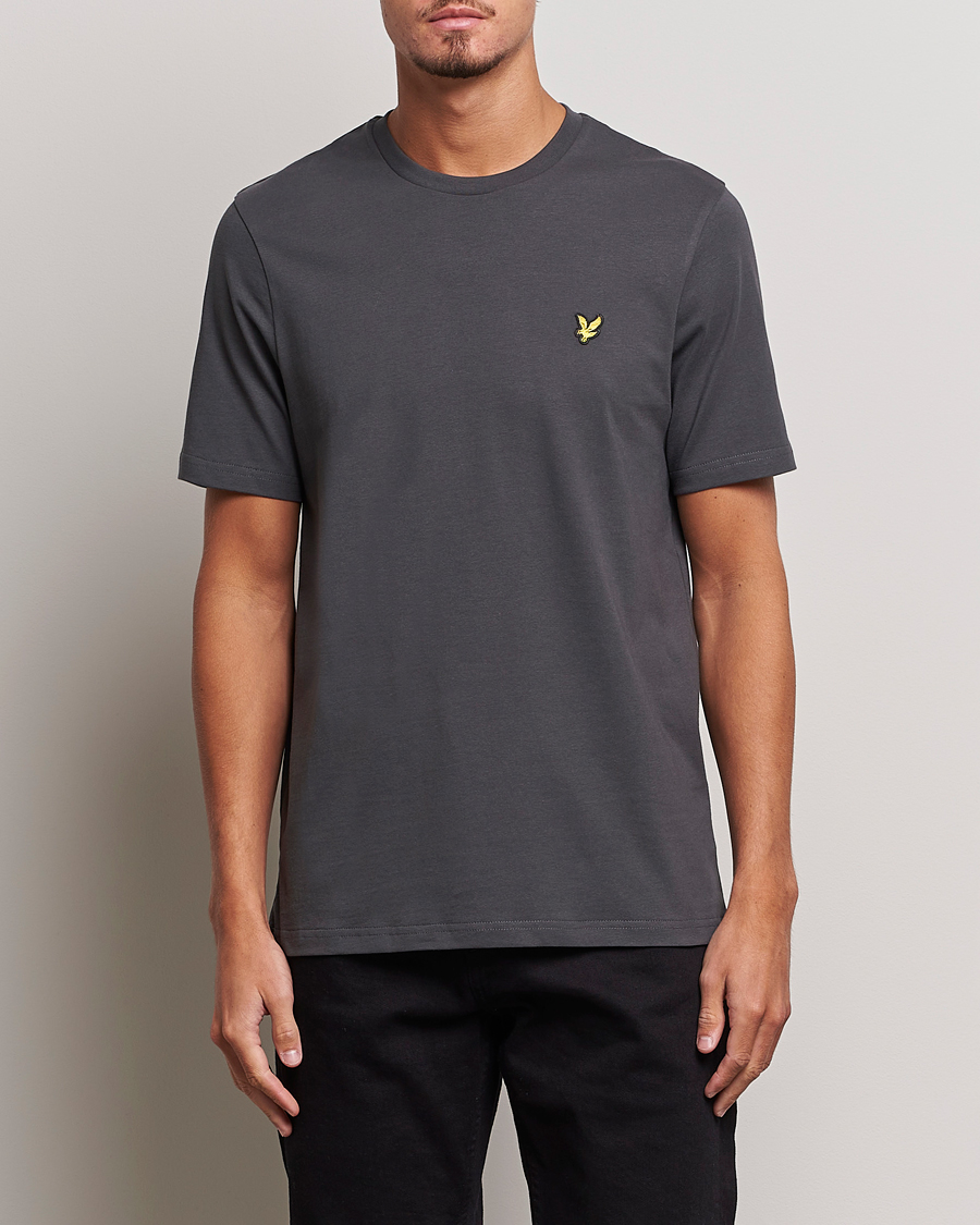 Herr |  | Lyle & Scott | Cotton Crew Neck T-Shirt Gunmetal