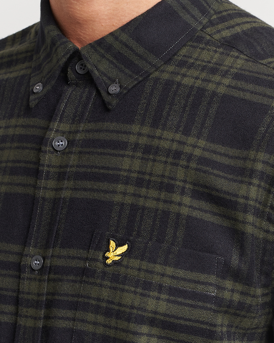 Herr | Skjortor | Lyle & Scott | Checked Flannel Button Down Shirt Mountain Moss