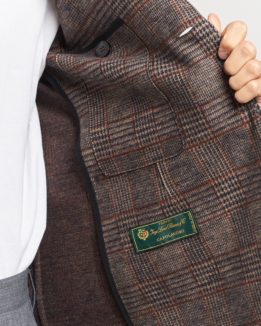 Herr | Kavajer | Harris Wharf London | Two Buttoned Loro Piana Wool Blazer Brown