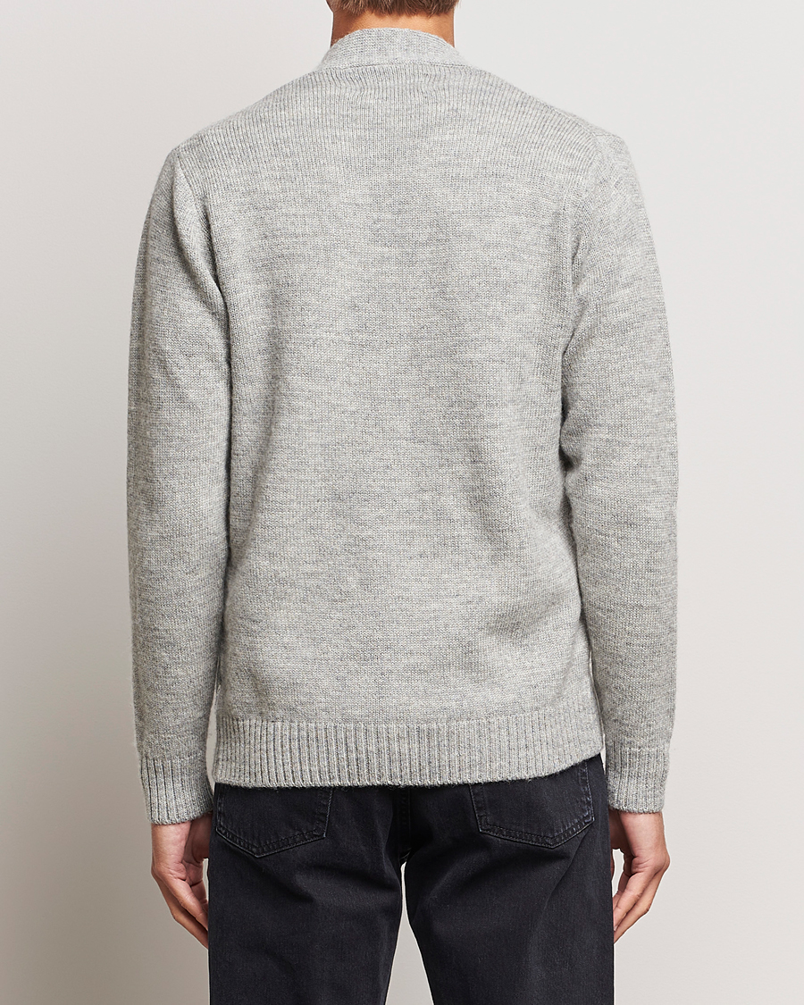 Herr | Tröjor | Peregrine | Maker's Stitch Merino Cardigan Light Grey