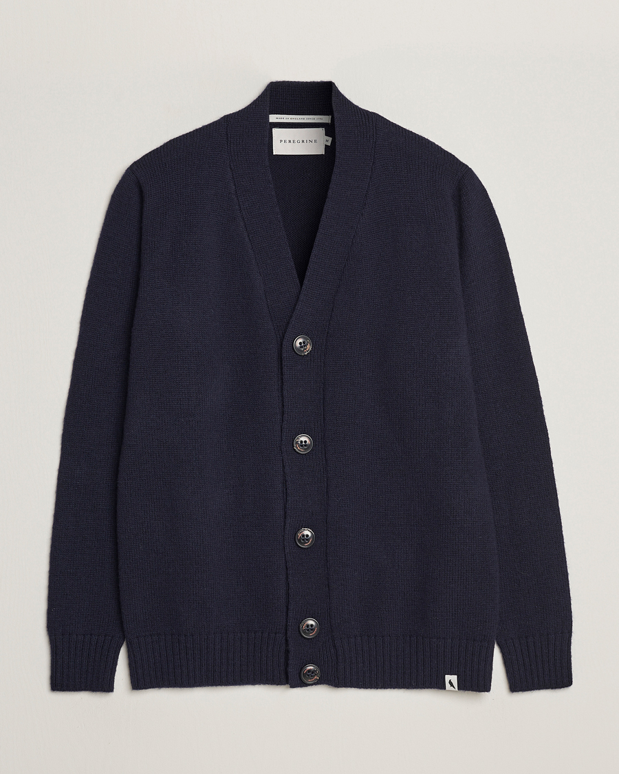 Herr | Tröjor | Peregrine | Maker's Stitch Merino Cardigan Navy