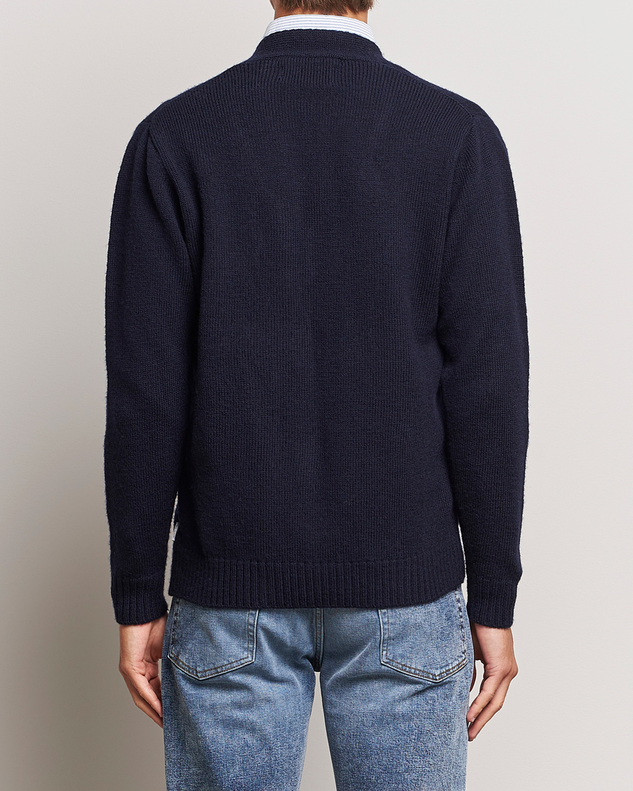 Herr | Tröjor | Peregrine | Maker's Stitch Merino Cardigan Navy