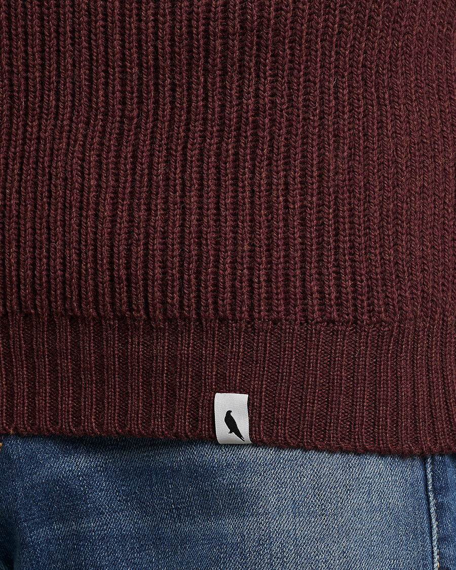 Herr | Tröjor | Peregrine | Ford Knitted Wool Half Zip Shiraz