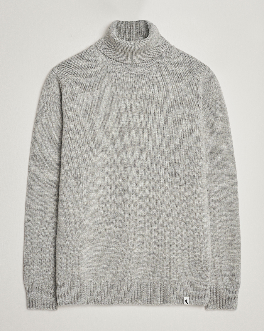 Herr | Tröjor | Peregrine | Maker's Stitch Merino Polo Light Grey