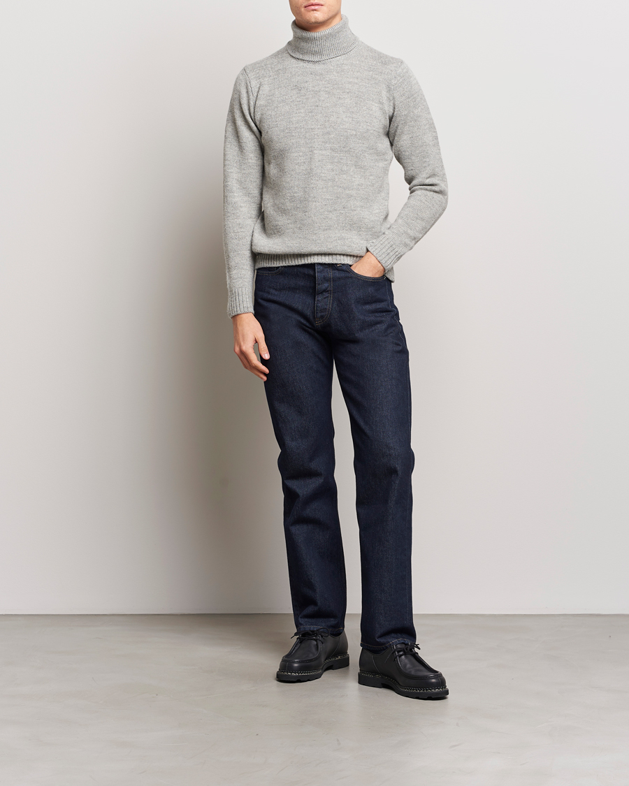 Herr | Tröjor | Peregrine | Maker's Stitch Merino Polo Light Grey