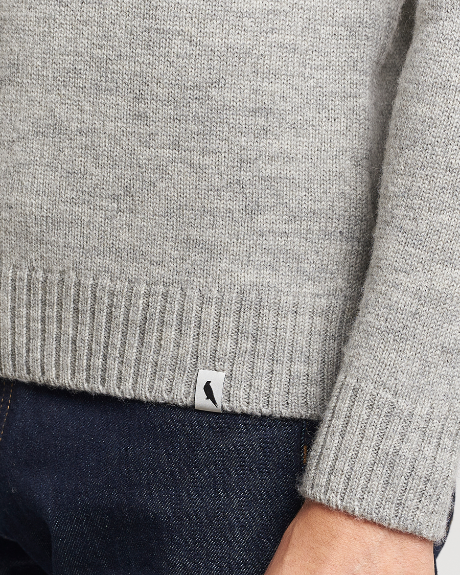 Herr | Tröjor | Peregrine | Maker's Stitch Merino Polo Light Grey
