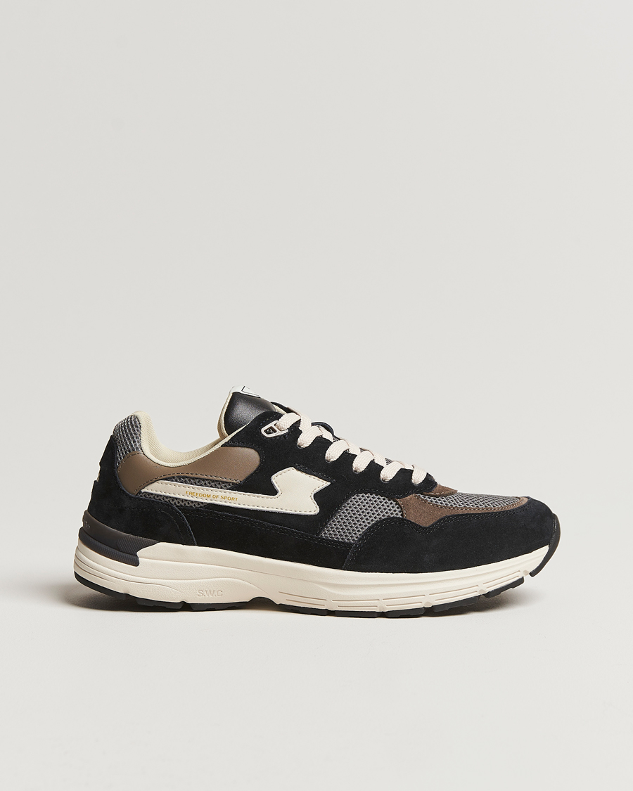 Herr | Stepney Workers Club Amiel S-Strike Suede Sneaker Black/Grey | Stepney Workers Club | Amiel S-Strike Suede Sneaker Black/Grey