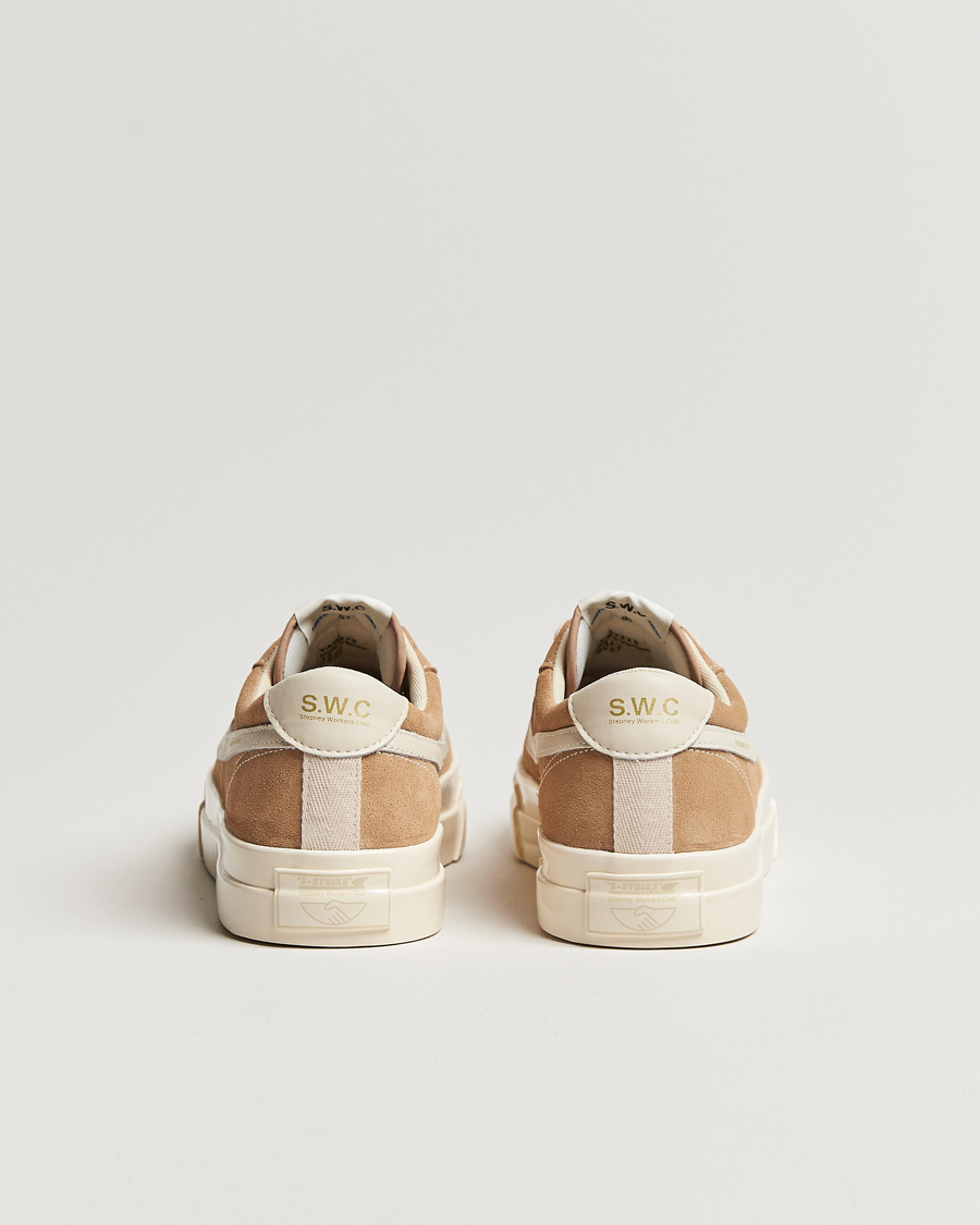 Herr | Stepney Workers Club Dellow S-Strike Suede Sneaker Earth/Ecru | Stepney Workers Club | Dellow S-Strike Suede Sneaker Earth/Ecru