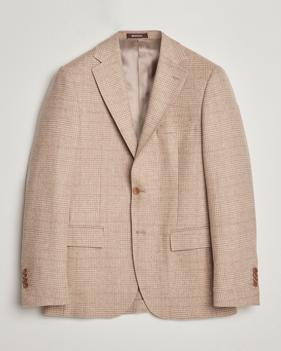 Herr | Kavajer | Morris Heritage | Keith Glencheck Wool Blazer Khaki