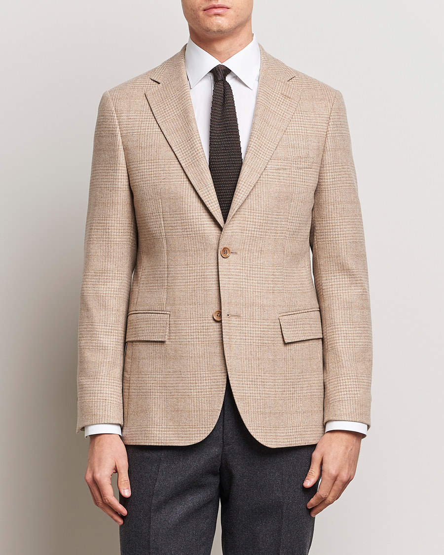 Herr | Kavajer | Morris Heritage | Keith Glencheck Wool Blazer Khaki