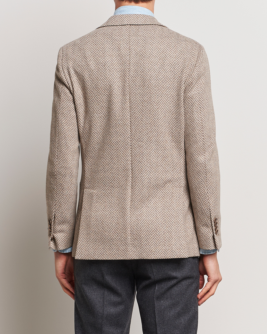 Herr | Kavajer | Morris Heritage | Mike Jersey Herringbone Blazer Khaki