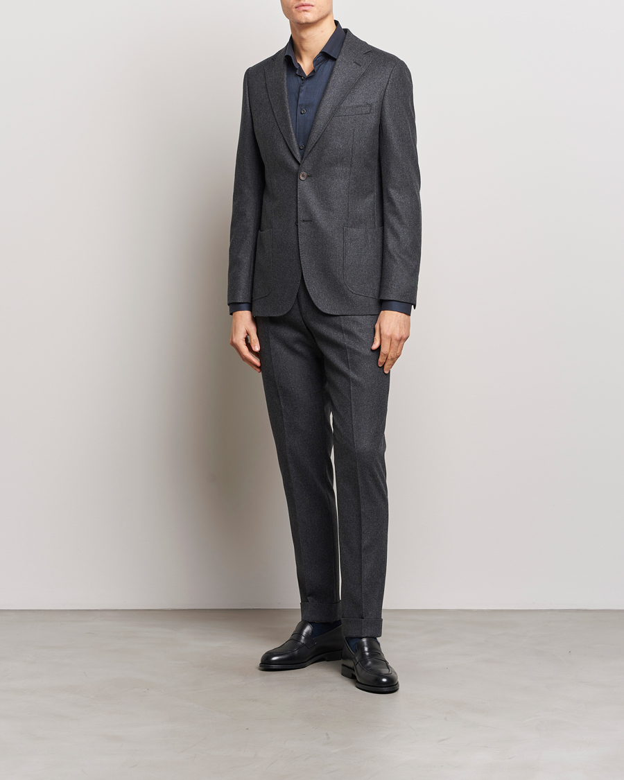 Herr | Kavajer | Morris Heritage | Mike Flannel Blazer Grey