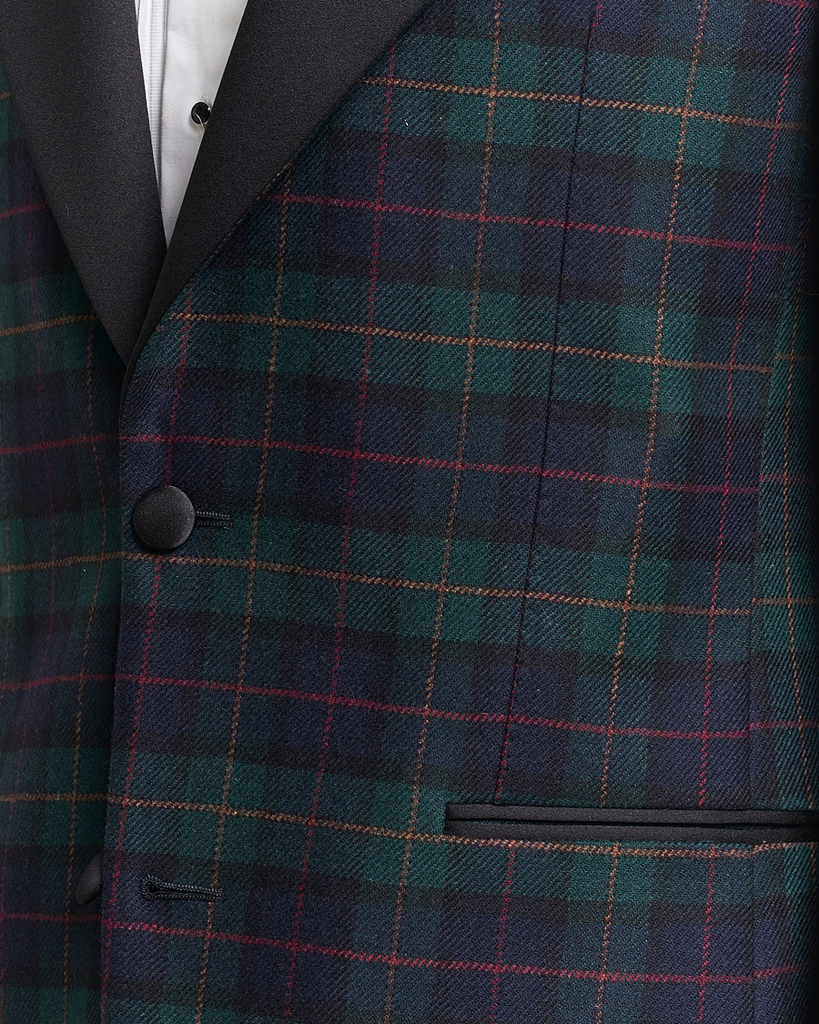 Herr | Kavajer | Morris Heritage | Tartan Tuxedo Blazer Navy