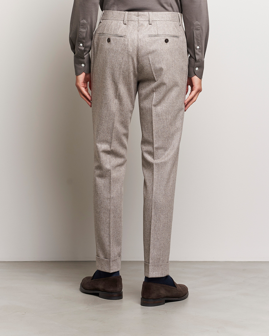Herr | Byxor | Morris Heritage | Jack Flannel Trousers Khaki
