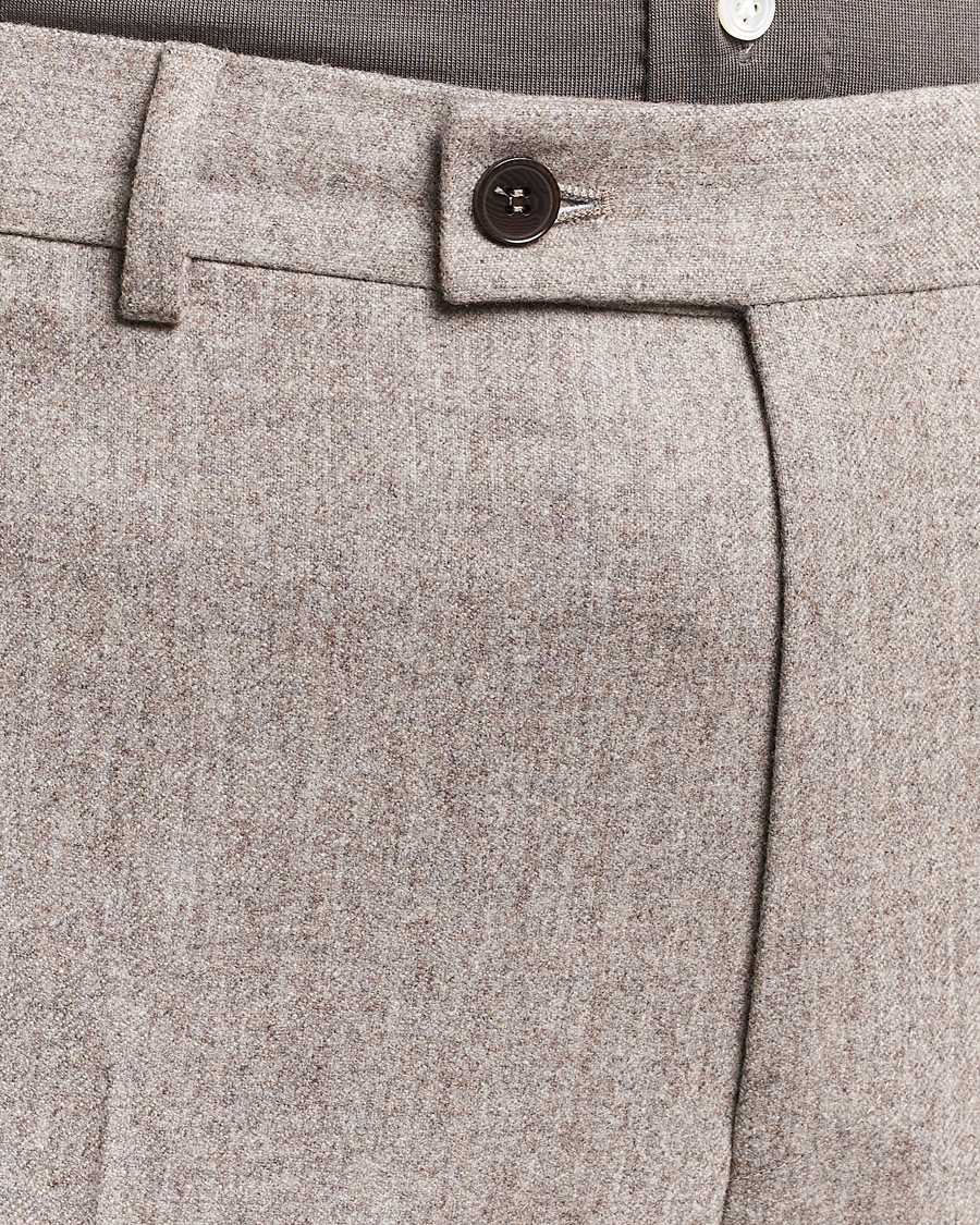 Herr | Byxor | Morris Heritage | Jack Flannel Trousers Khaki