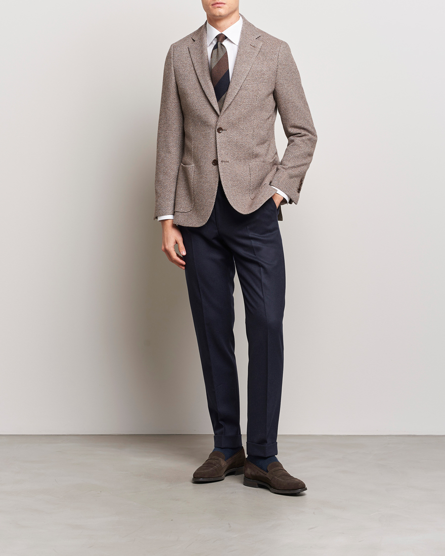 Herr | Byxor | Morris Heritage | Jack Flannel Trousers Navy
