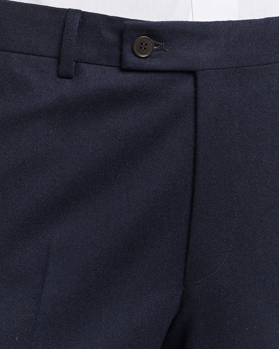 Herr | Byxor | Morris Heritage | Jack Flannel Trousers Navy