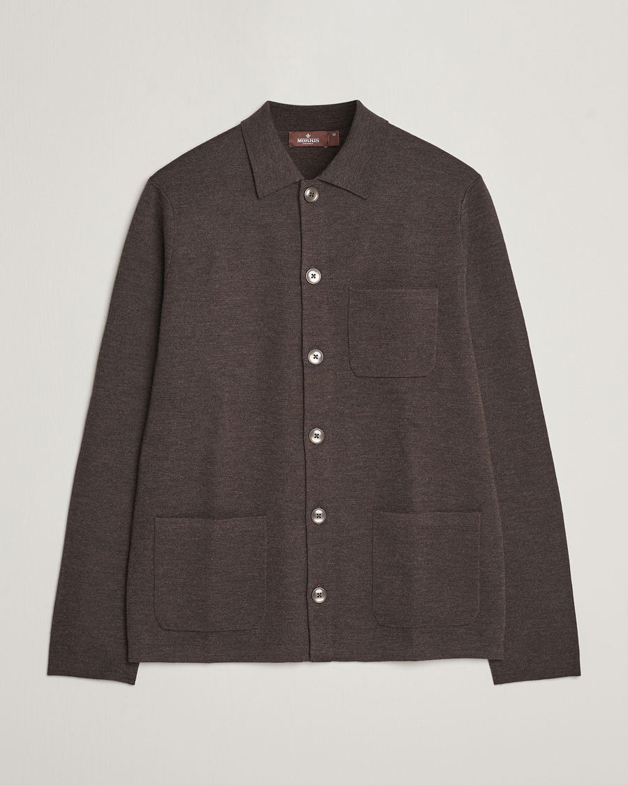 Herr | Tröjor | Morris Heritage | Dressed Wool Cardigan Brown