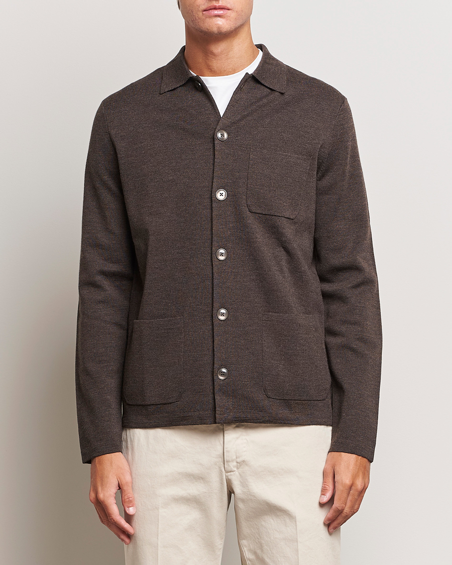 Herr |  | Morris Heritage | Dressed Wool Cardigan Brown