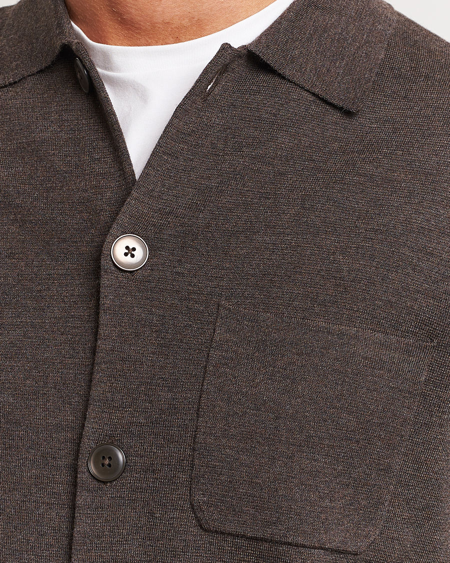 Herr | Tröjor | Morris Heritage | Dressed Wool Cardigan Brown