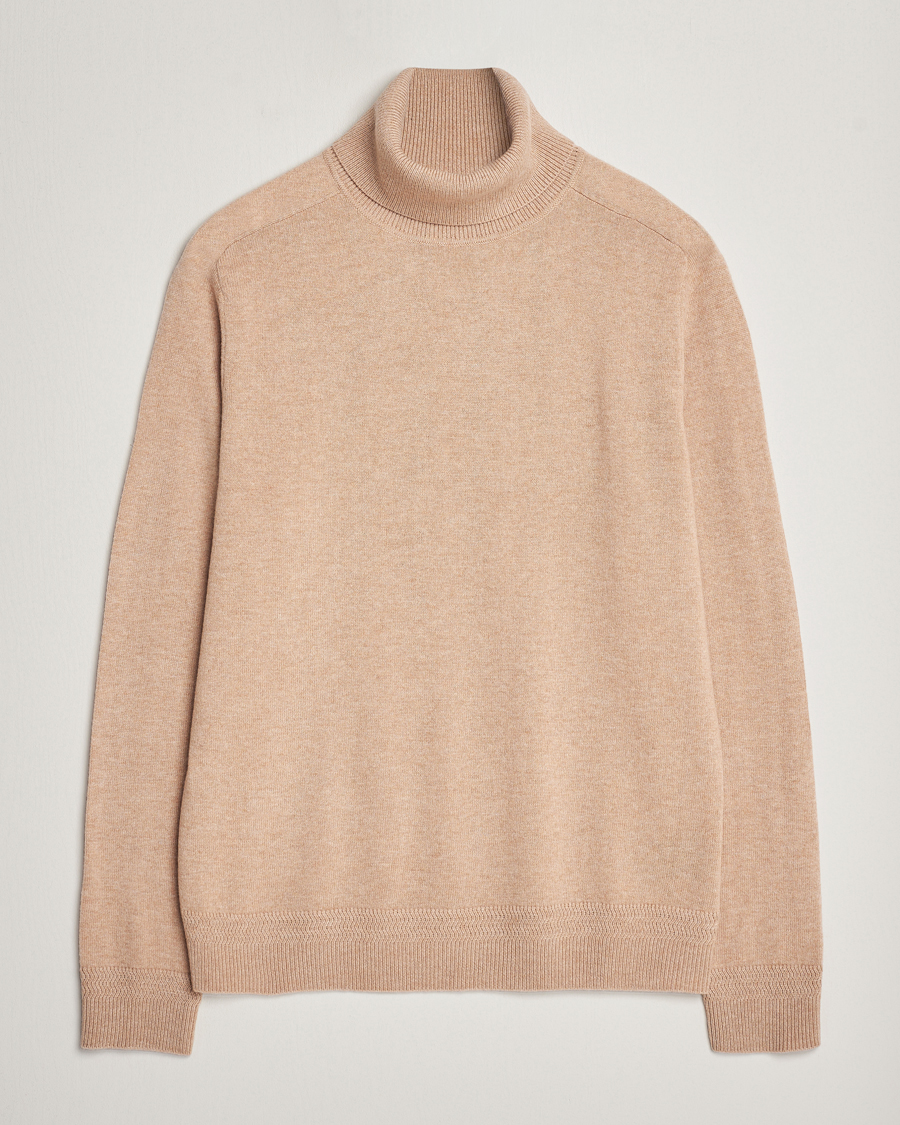 Herr | Tröjor | Morris Heritage | Dalton Wool/Cashmere Rollneck Camel