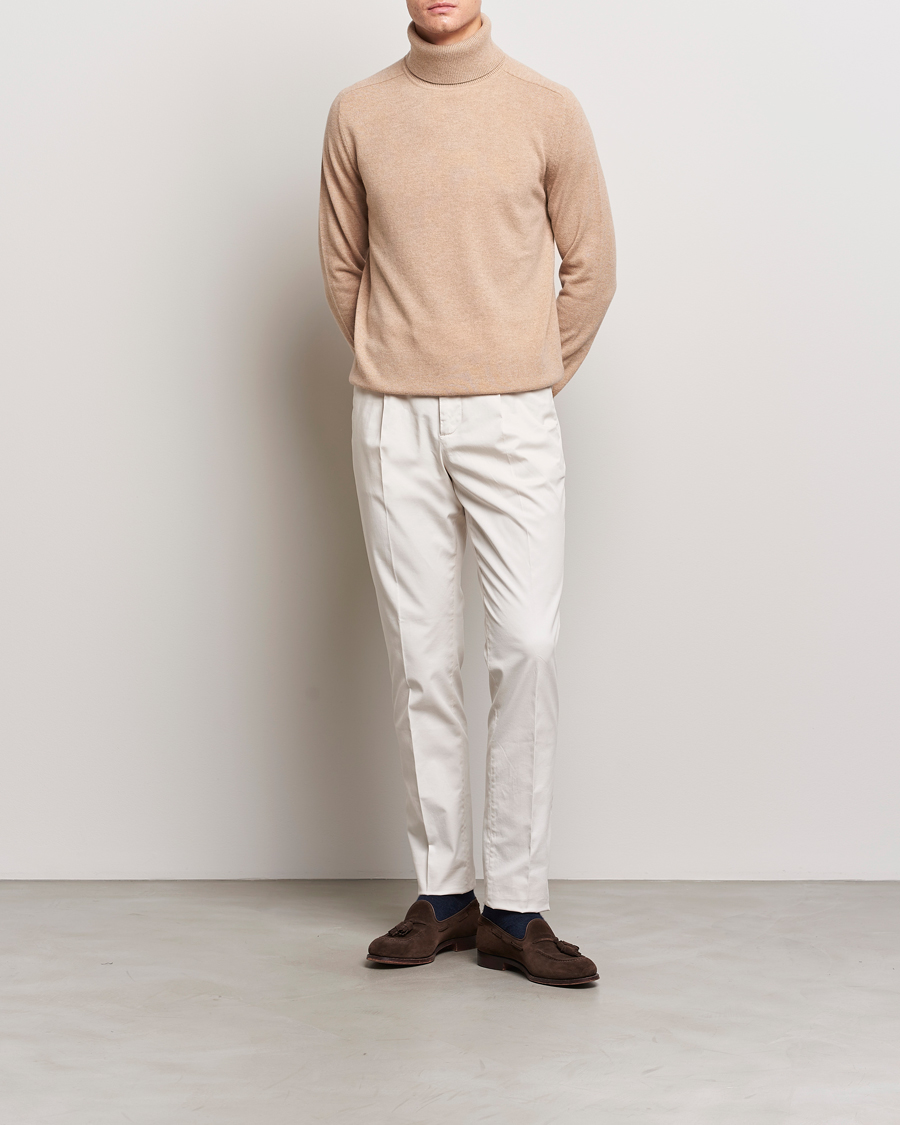 Herr | Tröjor | Morris Heritage | Dalton Wool/Cashmere Rollneck Camel