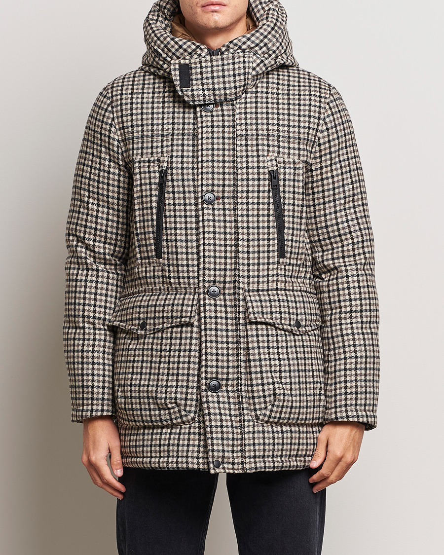 Herr | Jackor | Woolrich | Wool Arctic Parka Cream Check