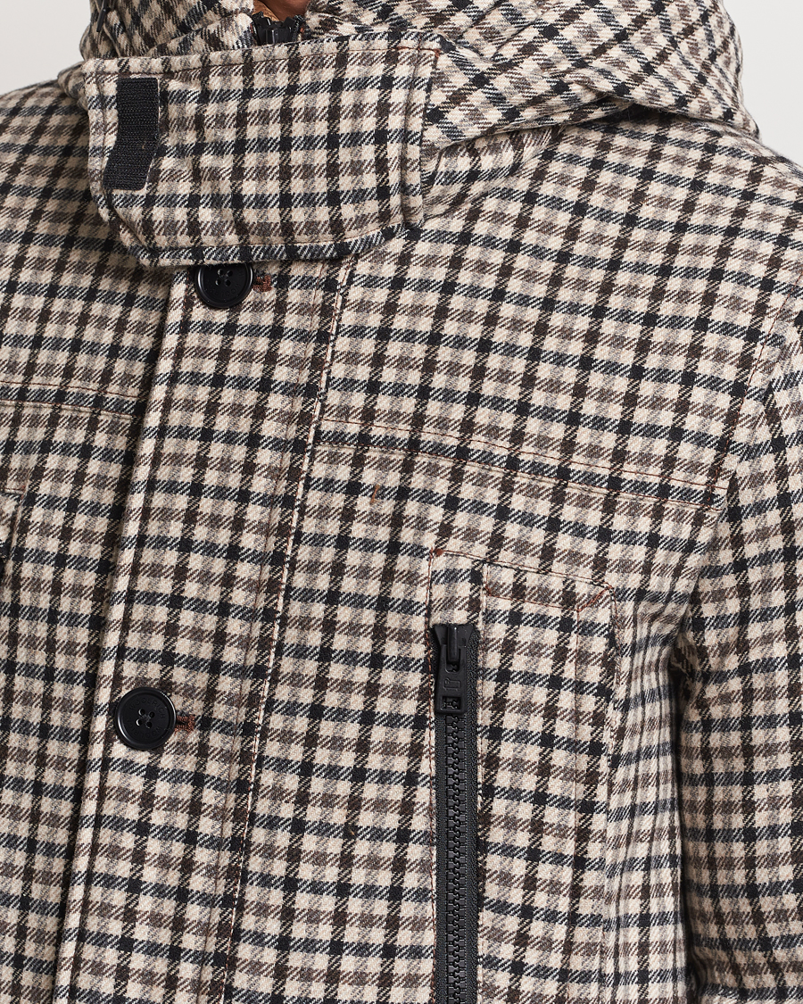 Herr | Jackor | Woolrich | Wool Arctic Parka Cream Check