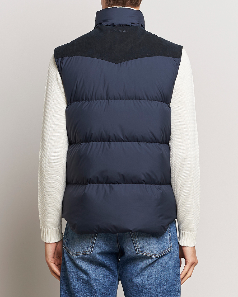Herr | Jackor | Woolrich | Western Down Vest Melton Blue