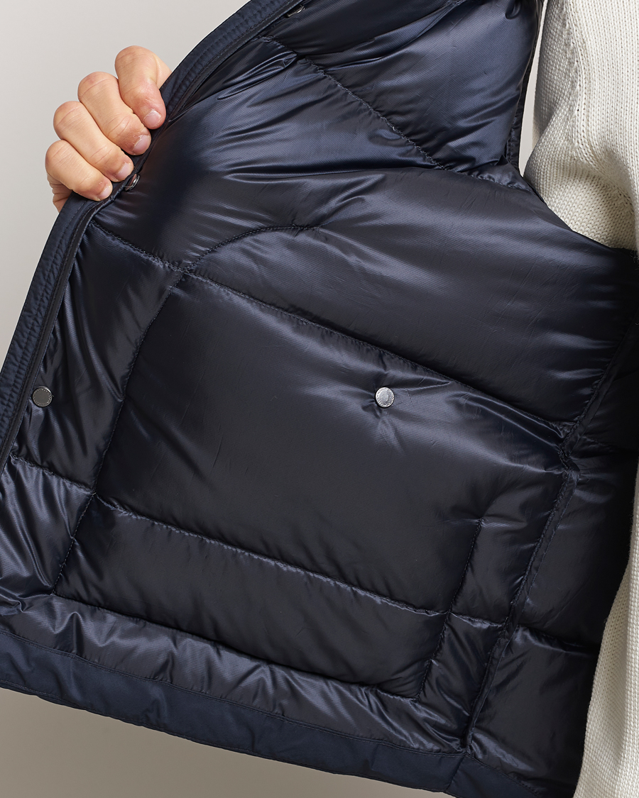 Herr | Jackor | Woolrich | Western Down Vest Melton Blue