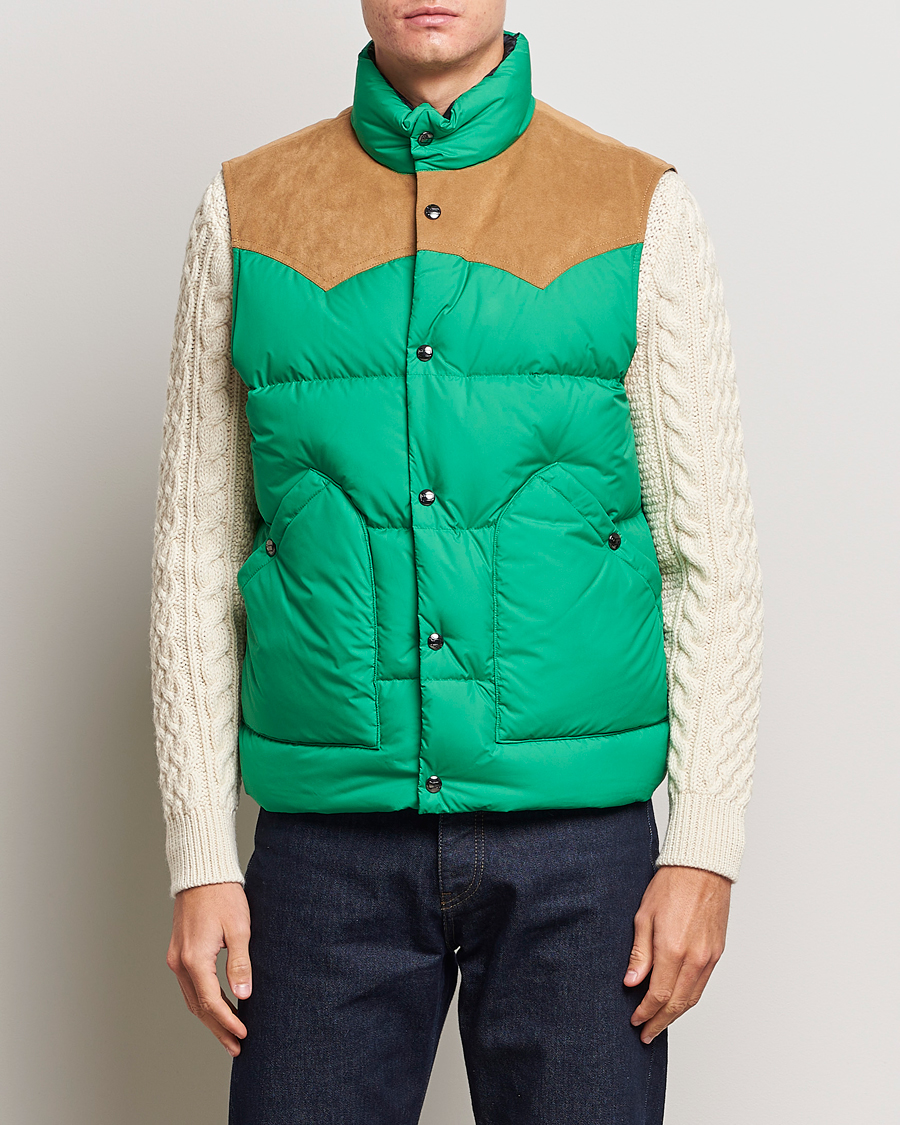 Herr | Jackor | Woolrich | Western Down Vest Kelly Green
