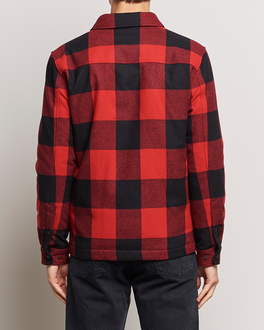 Herr | Jackor | Woolrich | Alaskan Melton Wool Overshirt Red Buffalo