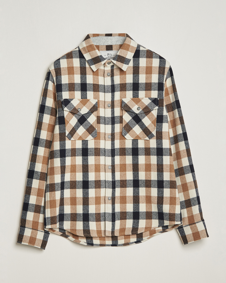 Herr | Skjortor | Woolrich | Alaskan Melton Wool Overshirt White Buffalo